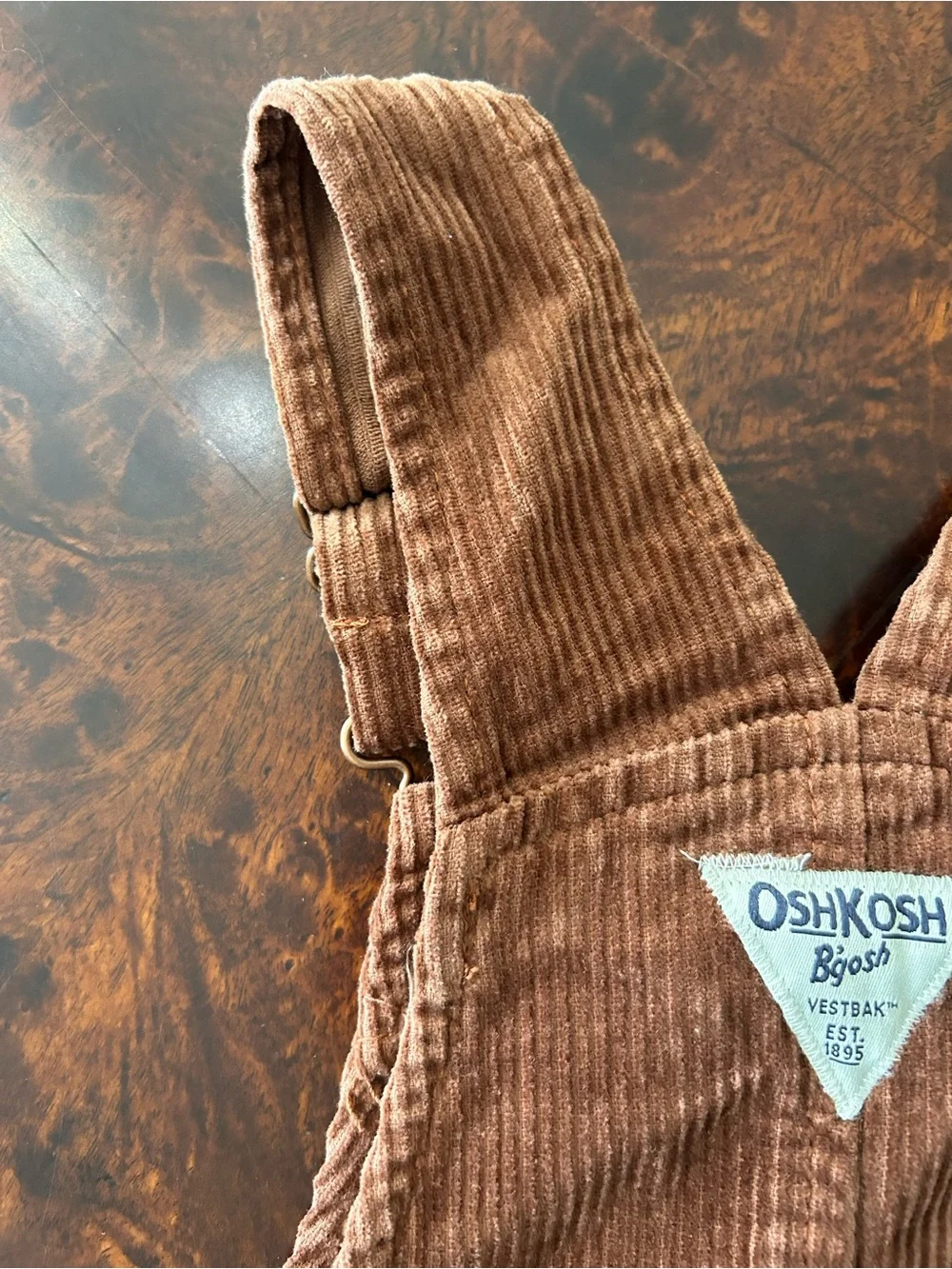 NWT Oshkosh B’gosh Girls Jumper Overall Dress Brown Corduroy Cottage Core 4T